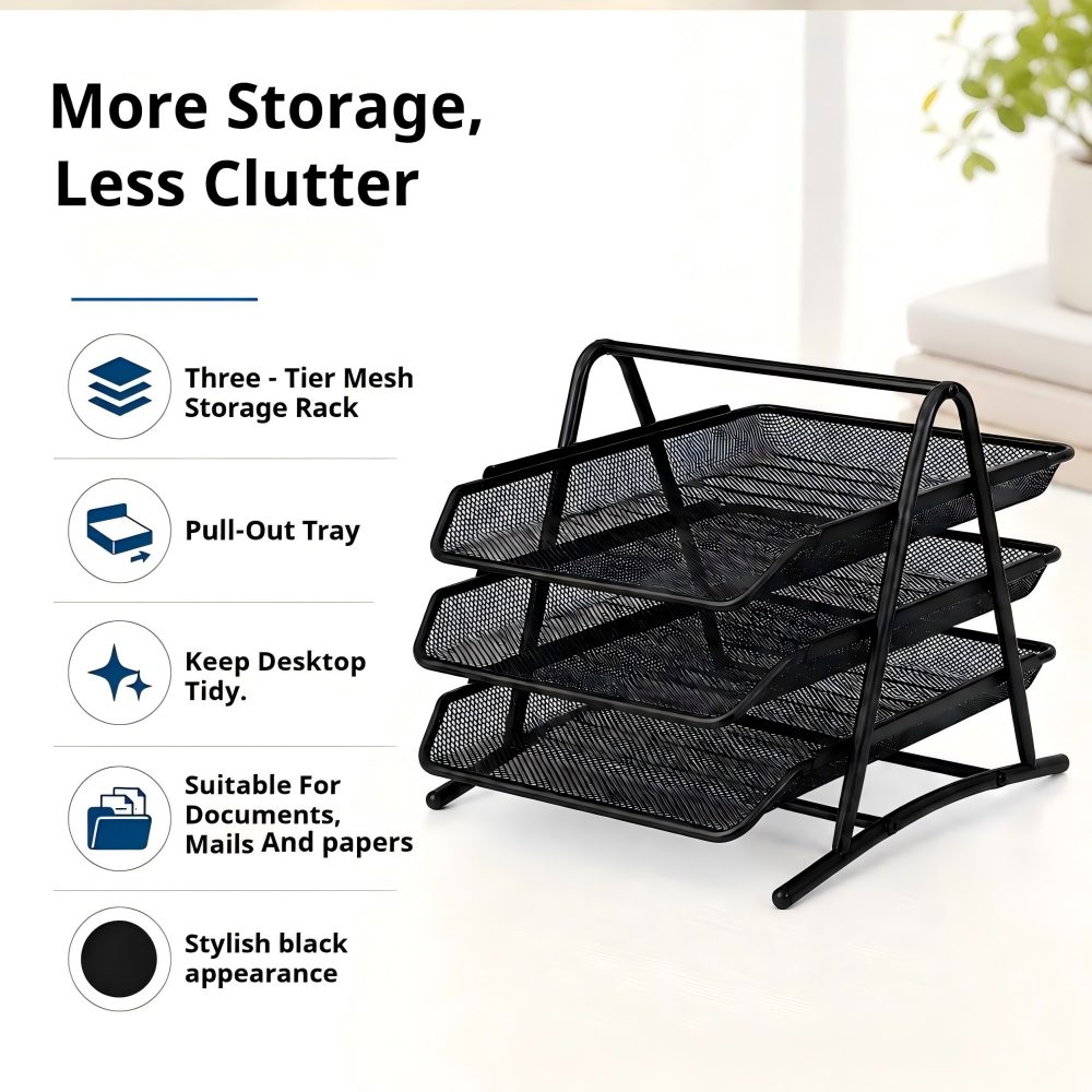 Paper Basket Mesh - Organizzatore da scrivania in rete metallica