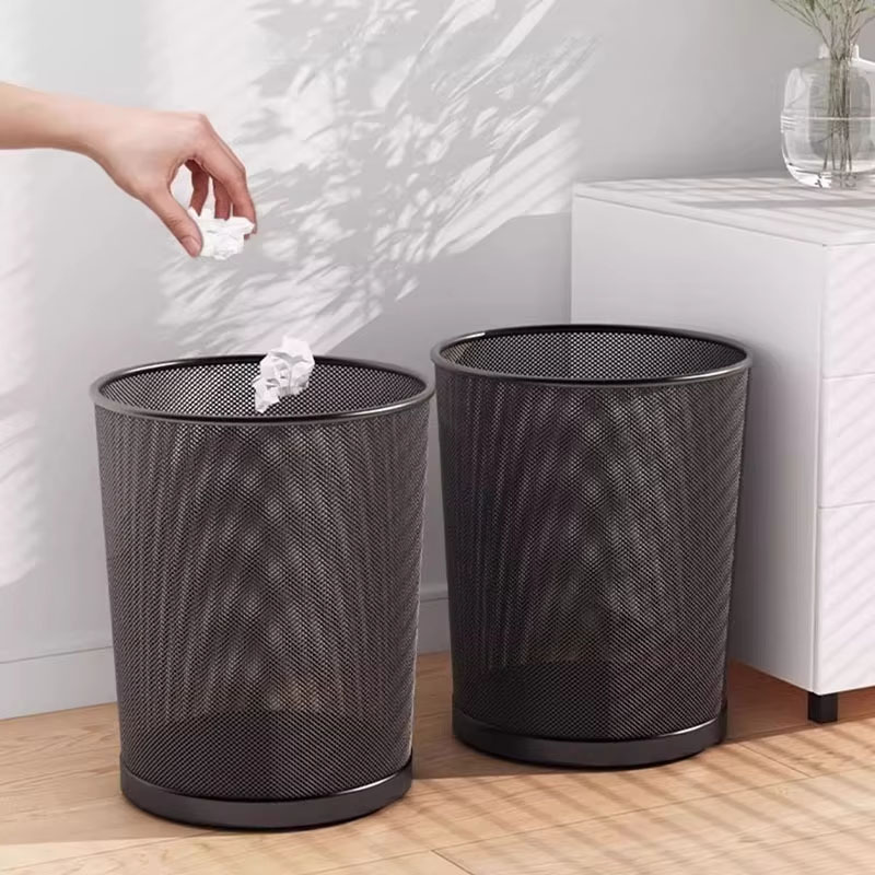 Paper Basket Mesh - Cestino per Rifiuti in Metallo Nero
